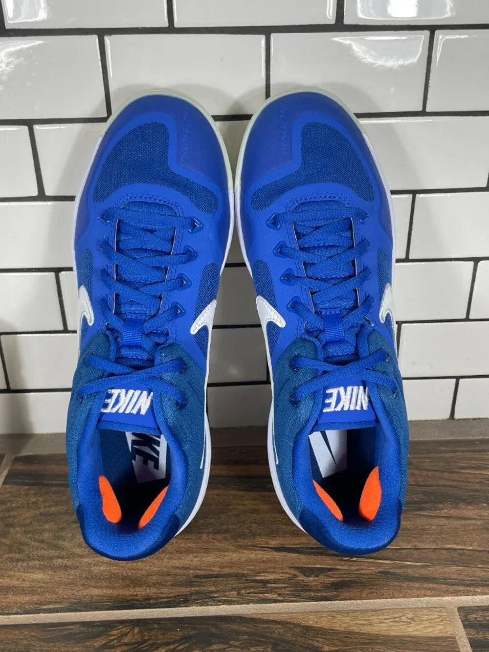 Nike Alpha Huarache Elite 2 Low Shoes Mens Size 7.5 Blue Baseball Spikes Cleats